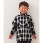 ブラウス シャツ デニム＆チェックオーバーシャツ（120~160cm） キッズ 子供服 男の子