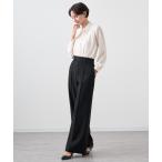 パンツ 裏起毛ピンタックワイドパンツ レディース