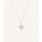 ネックレス K10ダイヤスクエアネックレス レディース