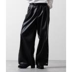 ショッピングブラウン メンズ パンツ スラックス 「CLEL」Multi-silhouette loose side button pants/マルチシルエット ルーズサイ