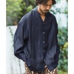 シャツ ms5519-Silky Denim Band Collar Skipper Shirts シャツ メンズ