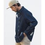 メンズ シャツ ブラウス ms5522-Paint Distressed Over size Denim Shirts デニムシャツ