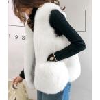 ベスト ジレ エコファーベスト ファージレ 体型カバー レディース