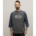 tシャツ Tシャツ メンズ Schott/ショット/RS T-SHIRT ”LIFE ON WHEELS”/ラグランスリーブ Ｔシャツ ”ライフ オン