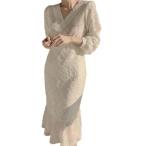 ワンピース ジャカード マーメイドワンピ