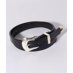 ベルト メンズ 「TORY LEATHER/トリーレザー」3-Piece Silver Buckle Belt/3ピースシルバーバックルベルト