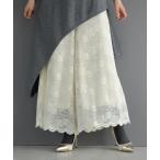 パンツ 見せて可愛い重ね着用  起毛レースペチパンツロング レディース