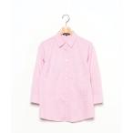 「BURBERRY」 刺繍7分袖シャツ 38 ピンク レディース