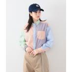 ショッピングローン シャツ ブラウス レディース BEAMS BOY / コットンローン クレイジー ボタンダウン ロングスリーブ シャツ