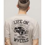 tシャツ Tシャツ メンズ Schott/ショット/HEATHER T-SHIRT  ”LIFE ON WHEELS”/ヘザーTシャツ ”ライフ オン