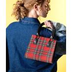 ハンドバッグ an meets zakka タータンチェック柄2WAYショルダーミニハンドバッグ