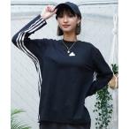 ショッピングadidas tシャツ tシャツ Tシャツ レディース adidas/アディダス ロンT 長袖 オーバーサイズ ワンポイント 抗菌加工 KNR53