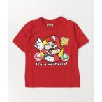 tシャツ スーパーマリオ / SUPER MARIO KIDS キノコワッペン Tシャツ キッズ 子供服 男の子 女の子