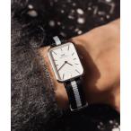 腕時計 Quadro 20x26 シルバー チャコール　レディース 腕時計 レディース メンズ