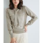 ニット セーター ボウタイポケットニット レディース