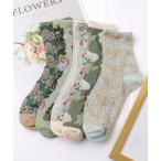 ショッピング靴下 靴下 「5足セット」レトロデザインバラエティソックス レディース