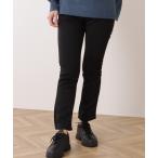 パンツ 裏起毛ハイウエストストレッチストレートパンツ レディース