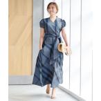 ショッピングパフスリーブ ワンピース パフスリーブカシュクールフレアワンピース