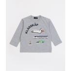 tシャツ 乗り物アップリケ長袖Tシャツ キッズ 子供服 男の子