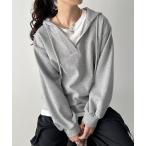  футболка тренировочный Layered дизайн капот тренировочный тянуть over женский 