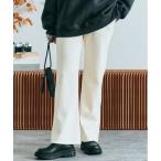 パンツ 裏起毛 セミフレア イージー パンツ レディース
