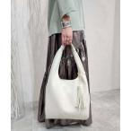 ショルダーバッグ バッグ 「Ungrid/アングリッド」　ソフトシュリンク　ビッグタッセル　マルシェバッグ レディース