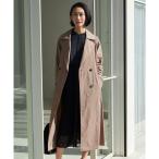 トレンチコート コート 「撥水加工」 メモリーストレッチタフタ トレンチコート レディース