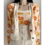  ансамбль цветок рисунок вязаный бюстье ансамбль 2 позиций комплект 