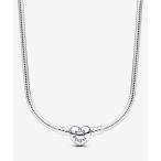 ショッピングハート ネックレス Pandora Moments ハート クラスプ スネーク チェーン ネックレス レディース