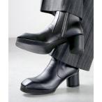 ブーツ +7.5cm ハイソール スクエア円柱ヒールブーツ メンズ