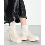 ブーツ 厚底スクエアブーツ リブニットブーツ(9136) ストレッチブーツ(9137)Liberty doll レディース