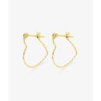 ピアス K10 イエローゴールド ハート フープ ピアス（M） ESTELLE/エステール レディース