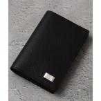カードケース 「DUNHILL/ダンヒル」本革 ロゴ刻印メタルプレート カードケース