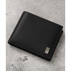 財布 「DUNHILL/ダンヒル」本革 ロゴ刻印メタルプレート 二つ折り財布 メンズ