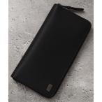財布 「DUNHILL/ダンヒル」本革 ロゴ刻印メタルプレート ラウンドファスナー長財布 メンズ