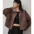 ブルゾン アウター ルーズクロップドブルゾン レディース