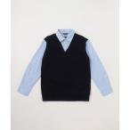 ショッピングコムサ ブラウス シャツ フェイクレイヤード シャツ(140-160cm) キッズ 子供服 男の子 女の子
