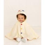 ポンチョ 顔ドン ワッフル素材 おでかけポンチョ キッズ 子供服 男の子 女の子
