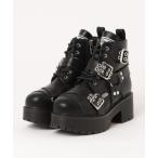 ブーツ 「YOSUKE/ヨースケ」厚底レースアップショートブーツ レディース