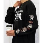 tシャツ 「GROOVY STORE」WALKING DONUT オーバーサイズ  ロングスリーブTシャツ メンズ レディース
