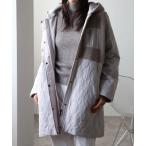 ダウンコート ダウンジャケット ボア切り替えキルトコート（キルティング/ボア） レディース