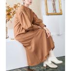 シャツワンピース バンドカラー マーメイド シャツ ワンピース