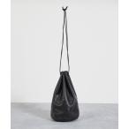 ショッピング巾着 トートバッグ バッグ メンズ And A アンドエー / FINE LEATHER DRAWSTRING BAG「M」牛革巾着バッグ バケツバッグ /