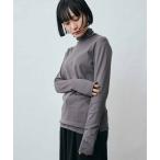 ショッピングハイネック tシャツ ＭＥＤＥ１９Ｆ　エアリーな風合いの吸湿発熱コットンハイネックトップス レディース