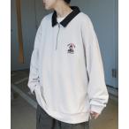 t рубашка [RED CAP GIRL]25SS большой Silhouette dore-p... картон вязаный one отметка вышивка штемпель половина Zip мужской reti