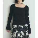 ニット セーター ティアードパフスリーブニット レディース