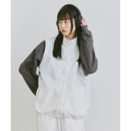 ベスト レディース Loose nylon zip vest / ルーズナイロンジップベスト