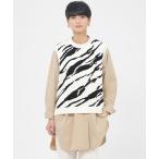 ベスト ジレ 「ウォッシャブル」タイガーインターシャニットベスト レディース