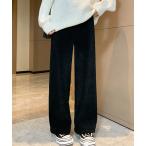 パンツ コーデュロイイージーフレアワイドパンツ レディース