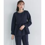 セットアップ パールペプラムブラウスセットアップ レディース